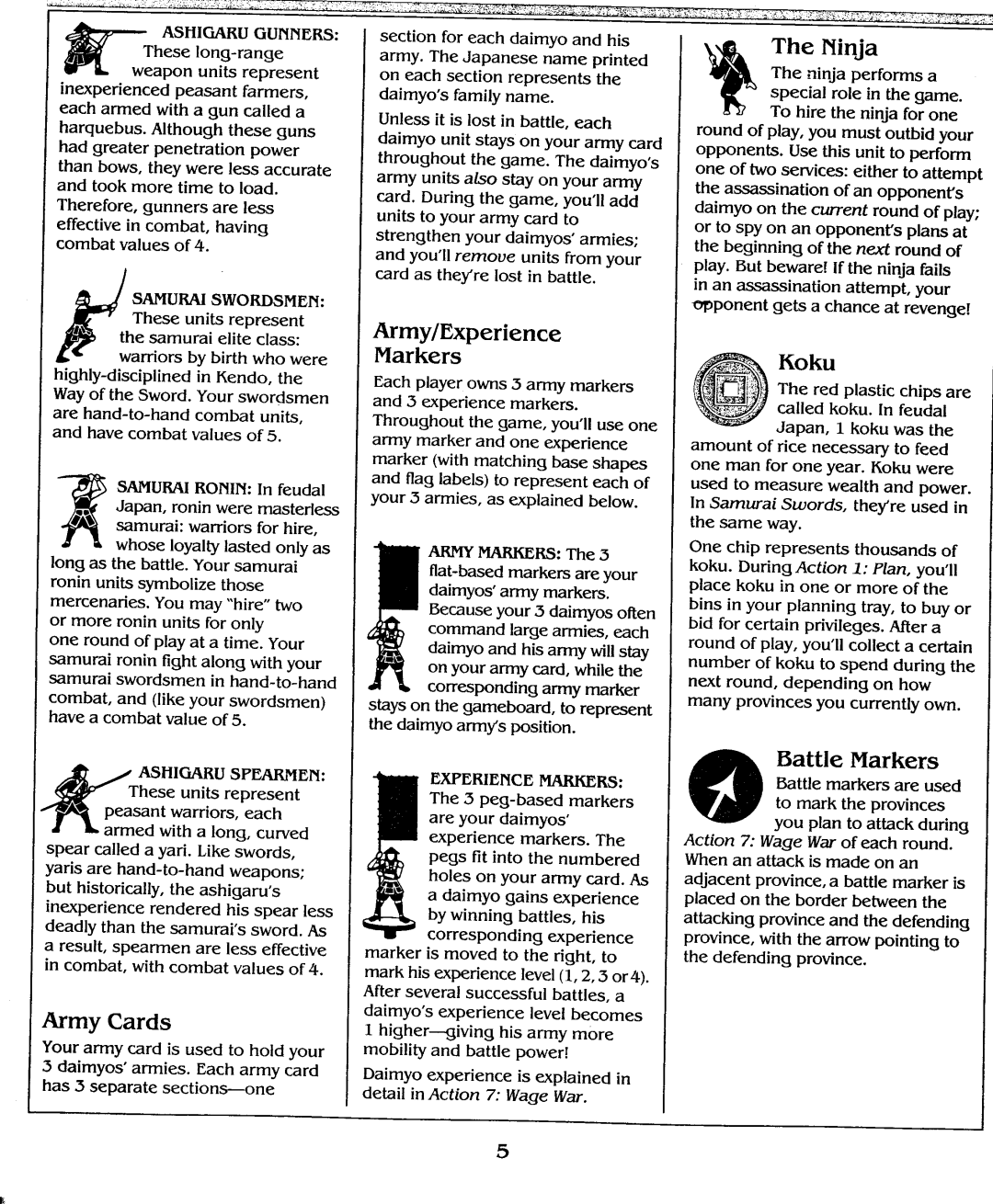 Hasbro Samurai Swords Game manual 