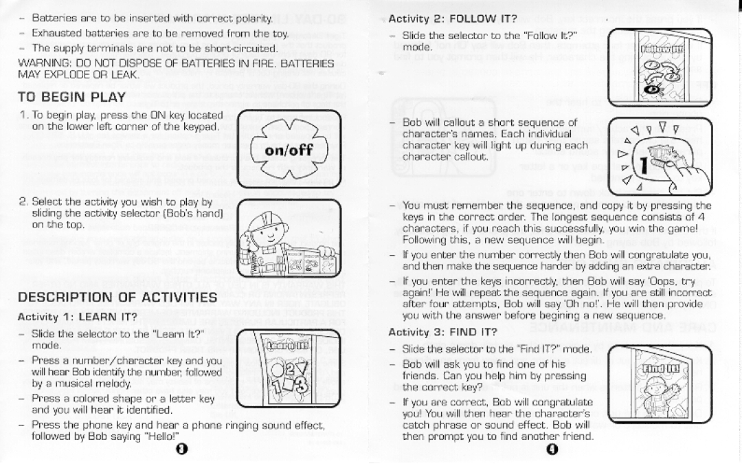 Hasbro Talking Toy Phone manual 