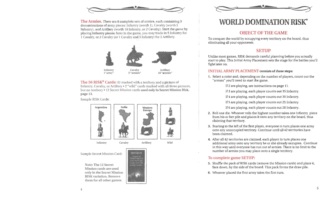 Hasbro The World Conquest Game manual 