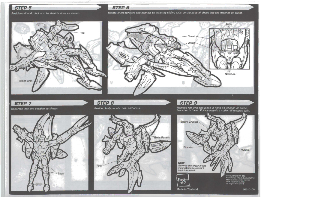 Hasbro Transformers manual 