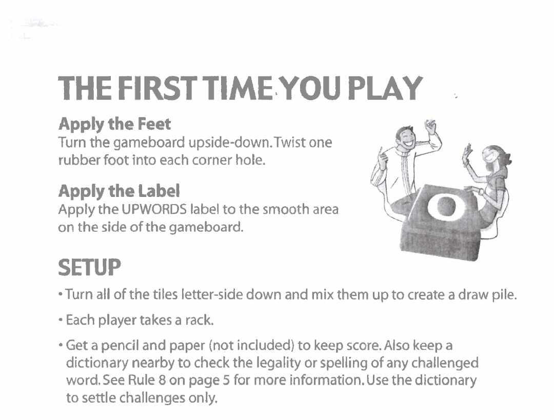 Hasbro Upwords manual Firsttimeiyouplay, Setup 