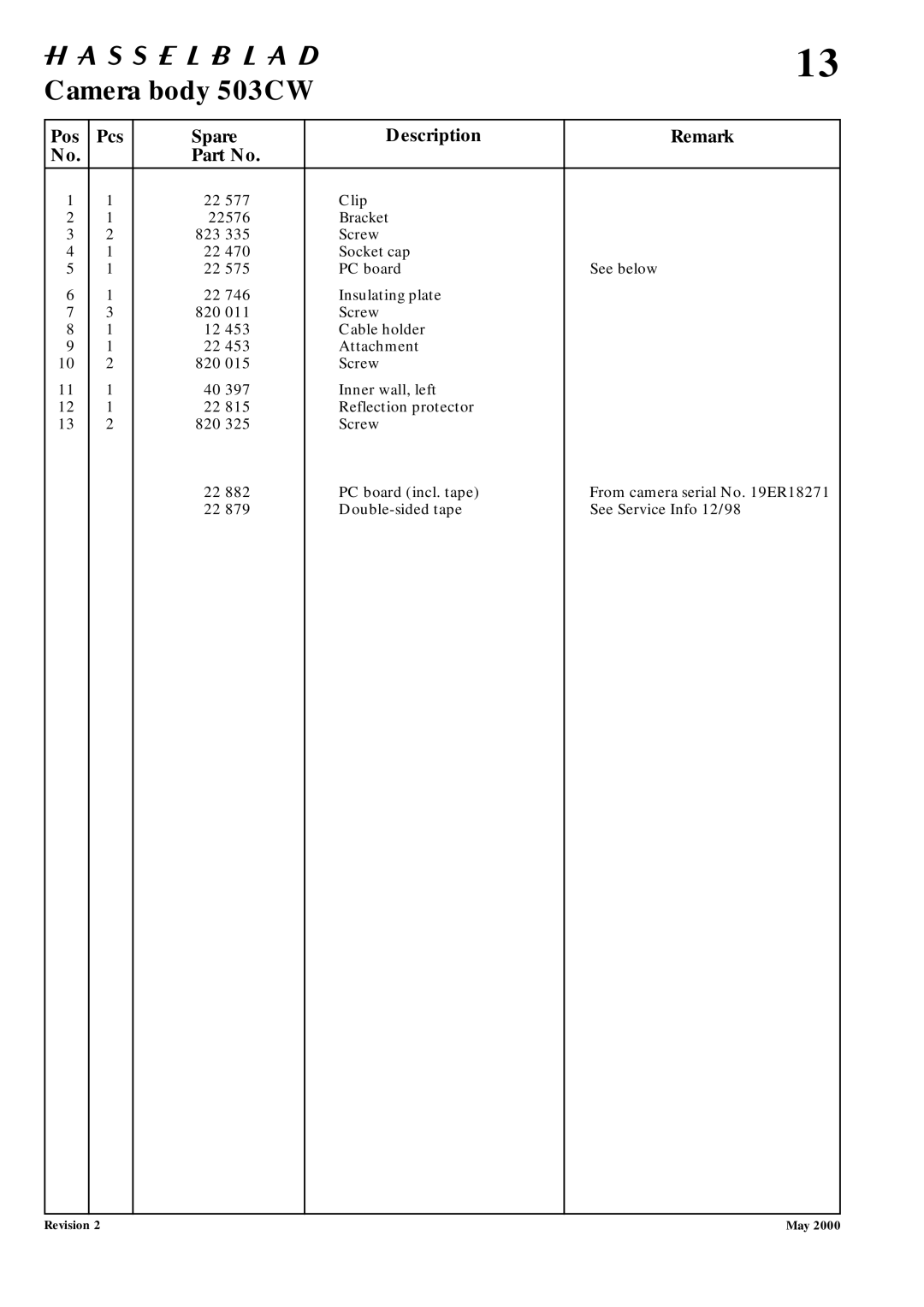 Hasselblad 10026 service manual May 