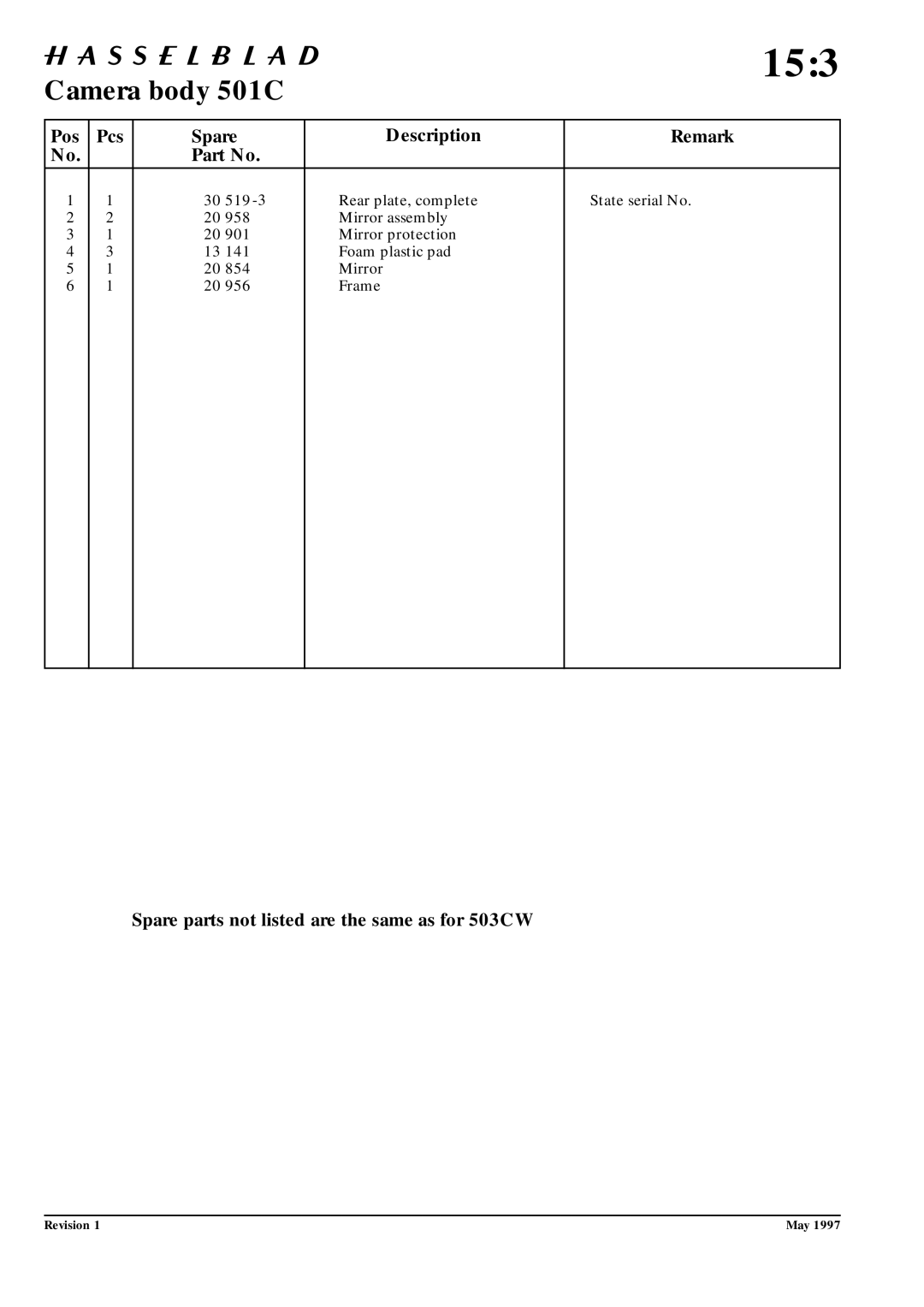 Hasselblad 10026 service manual 153 