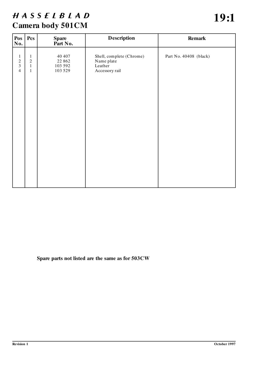 Hasselblad 10026 service manual October 