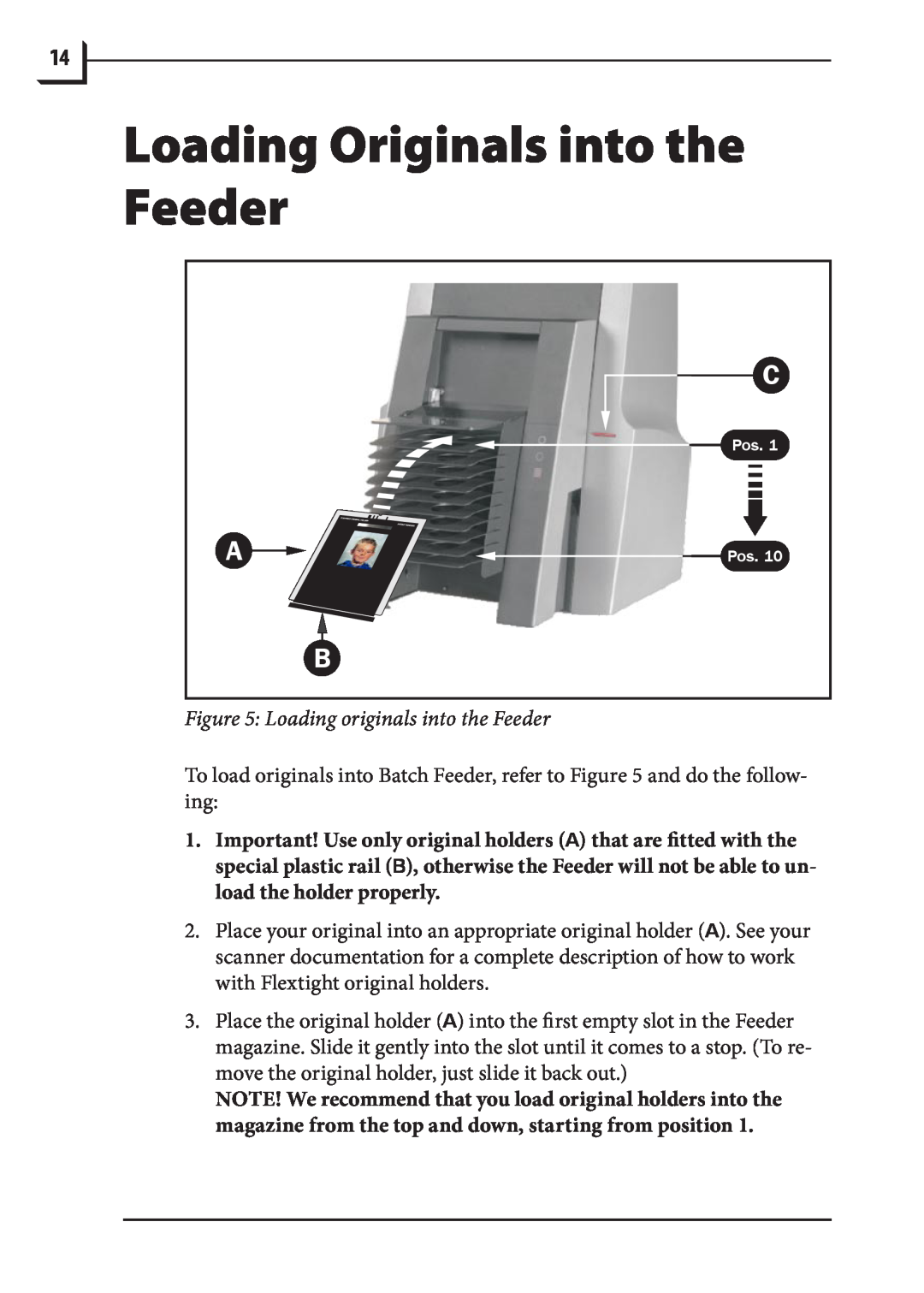 Hasselblad 848 manual Loading Originals into the Feeder 