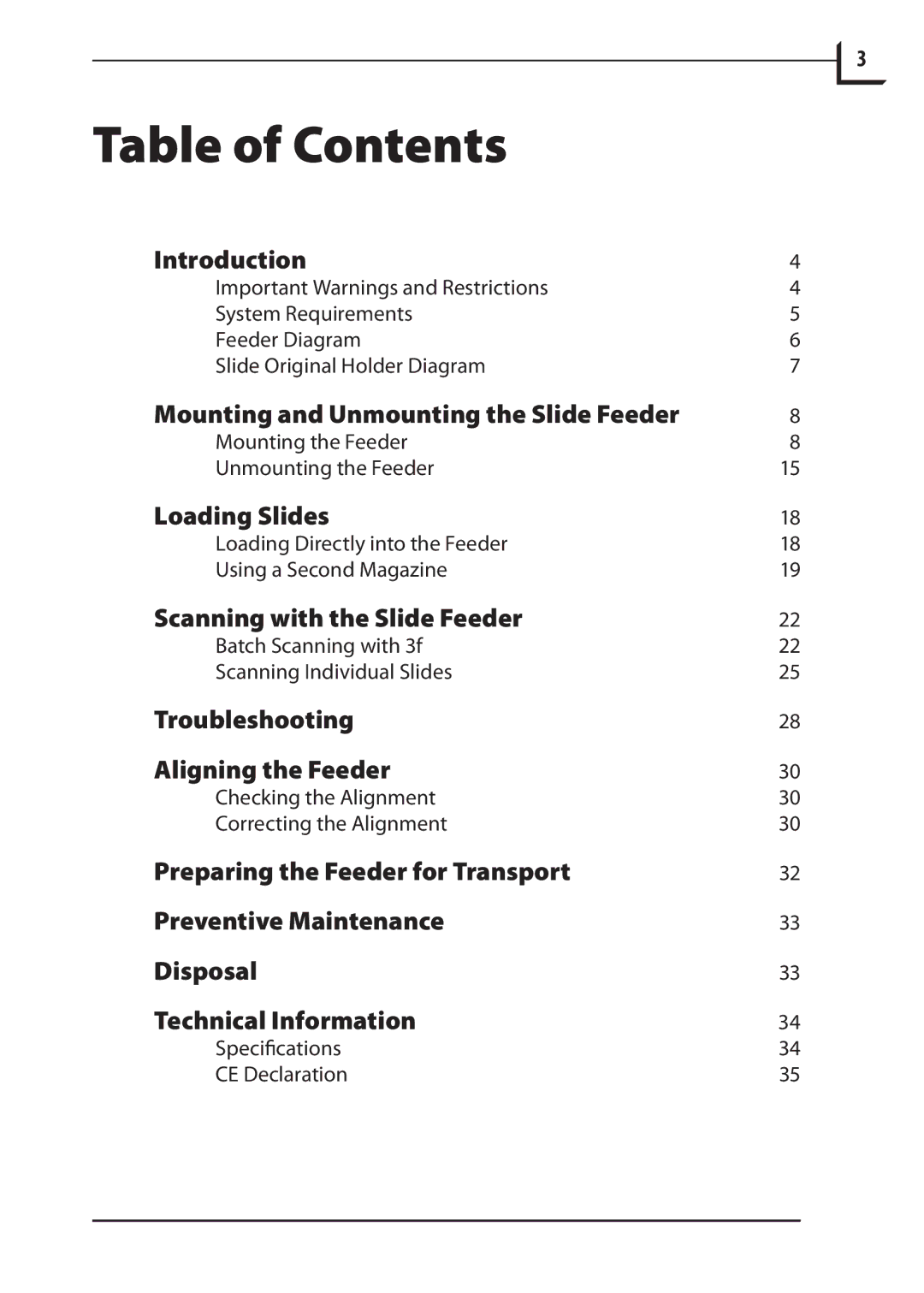 Hasselblad 949 manual Table of Contents 