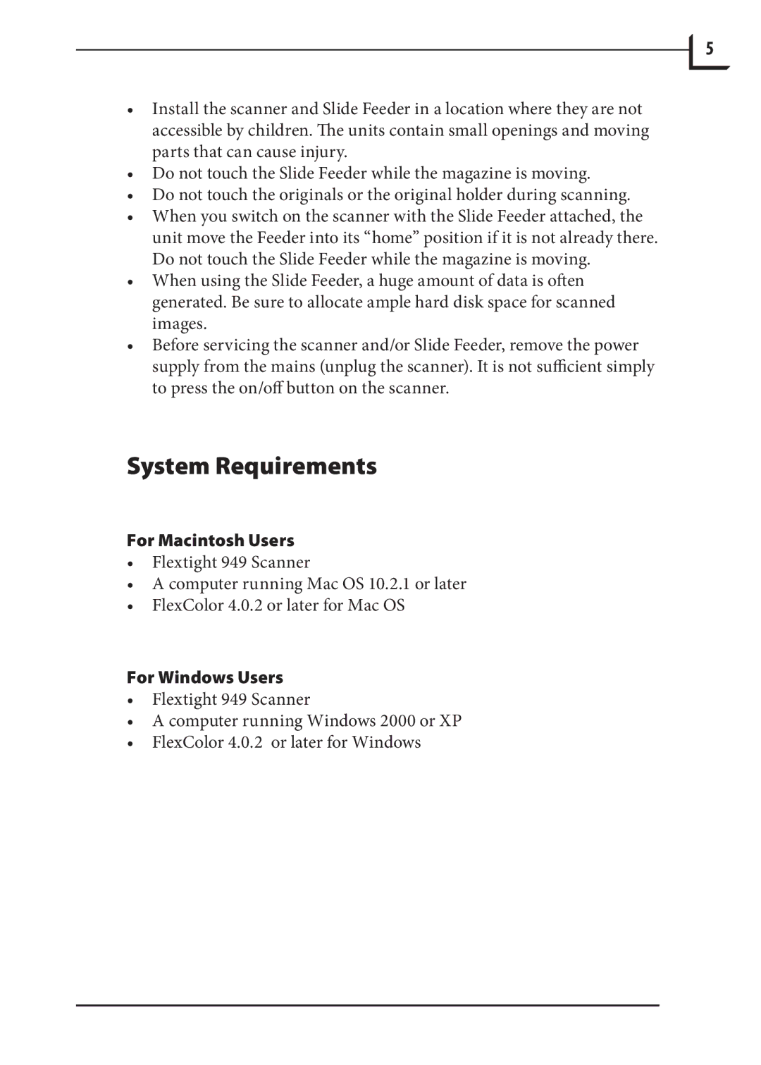 Hasselblad 949 manual System Requirements, For Macintosh Users 