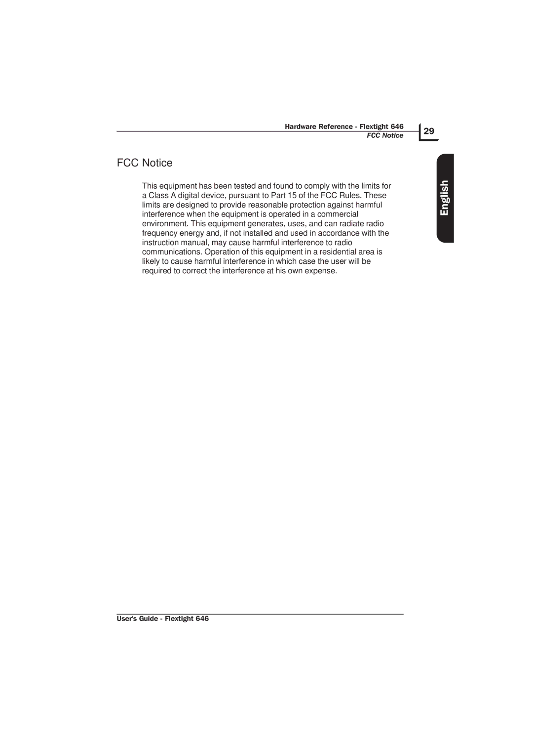 Hasselblad Flextight 646 manual FCC Notice 