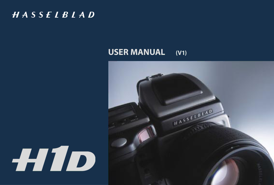 Hasselblad H1D user manual 