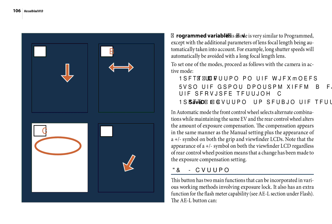 Hasselblad H1D user manual AE- L button 