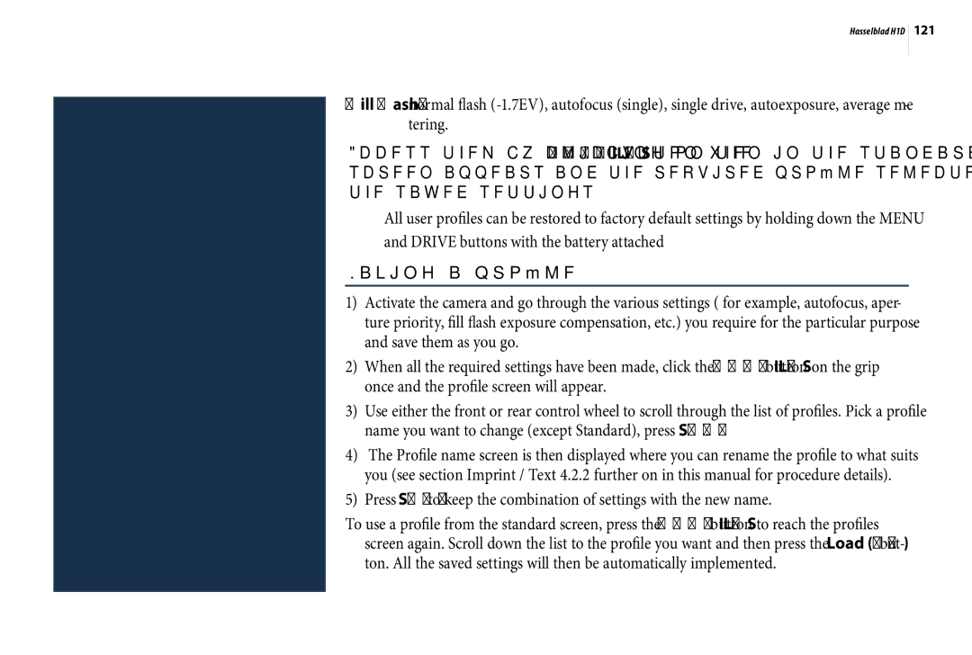 Hasselblad H1D user manual Making a profile 