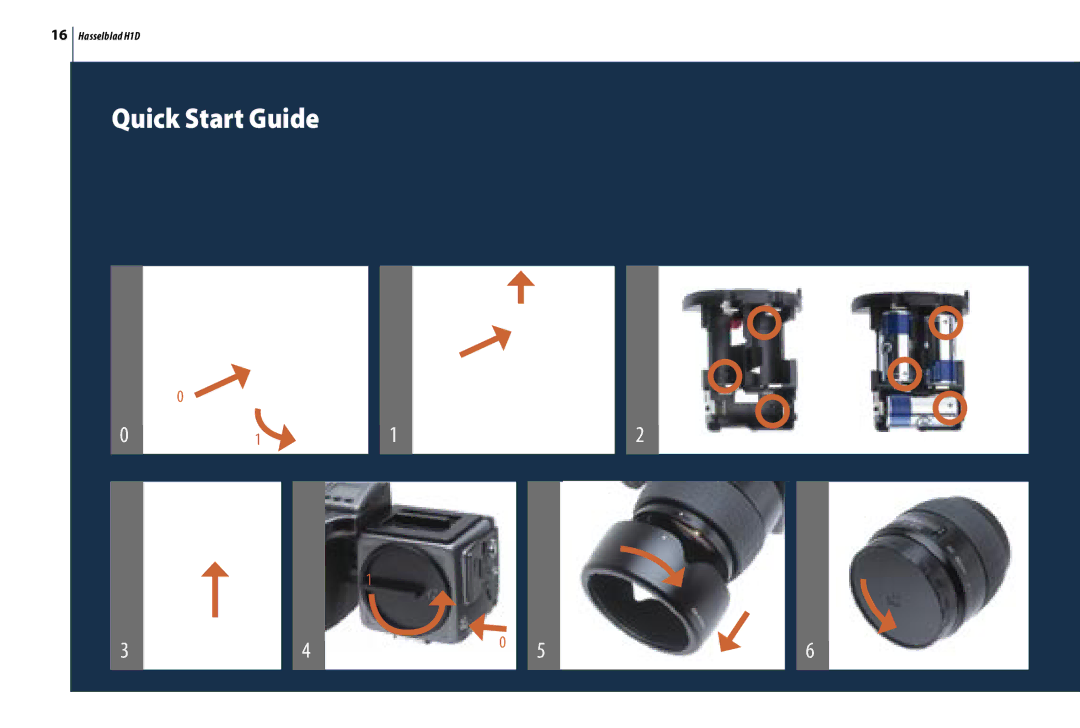 Hasselblad H1D user manual Quick Start Guide 