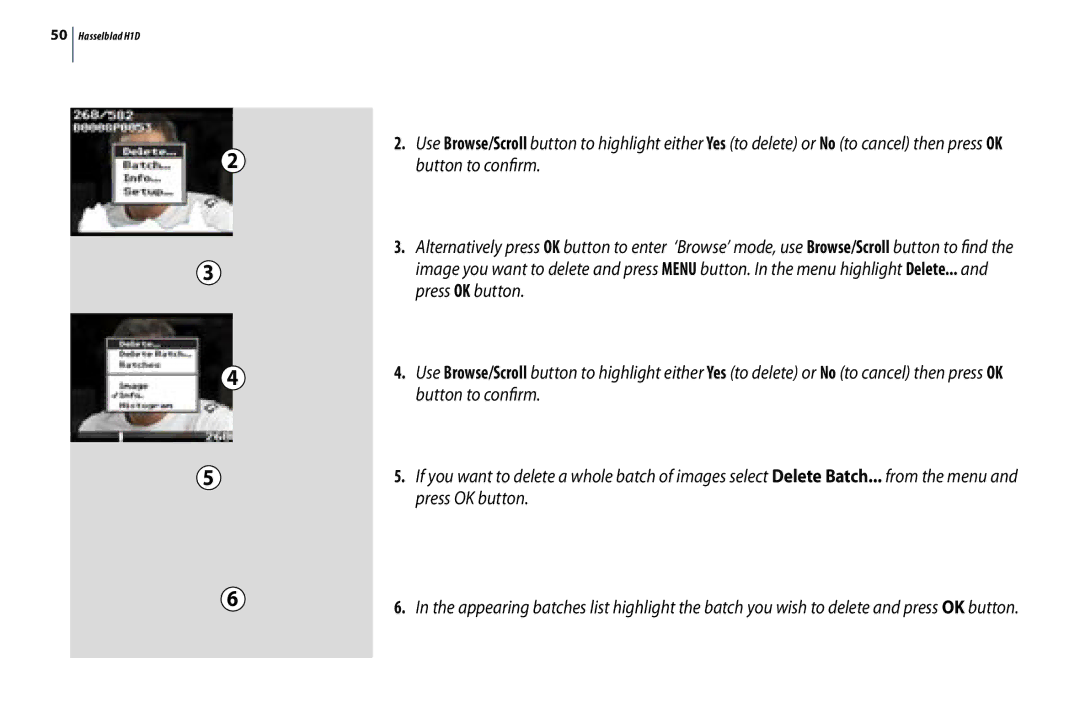 Hasselblad user manual Hasselblad H1D 