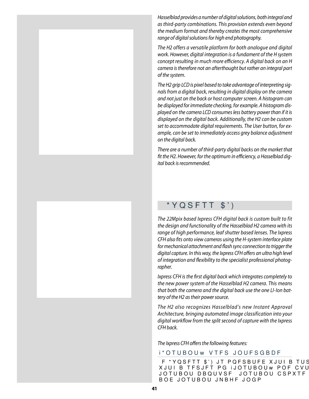 Hasselblad H2 user manual Ixpress CFH, Instant user interface 