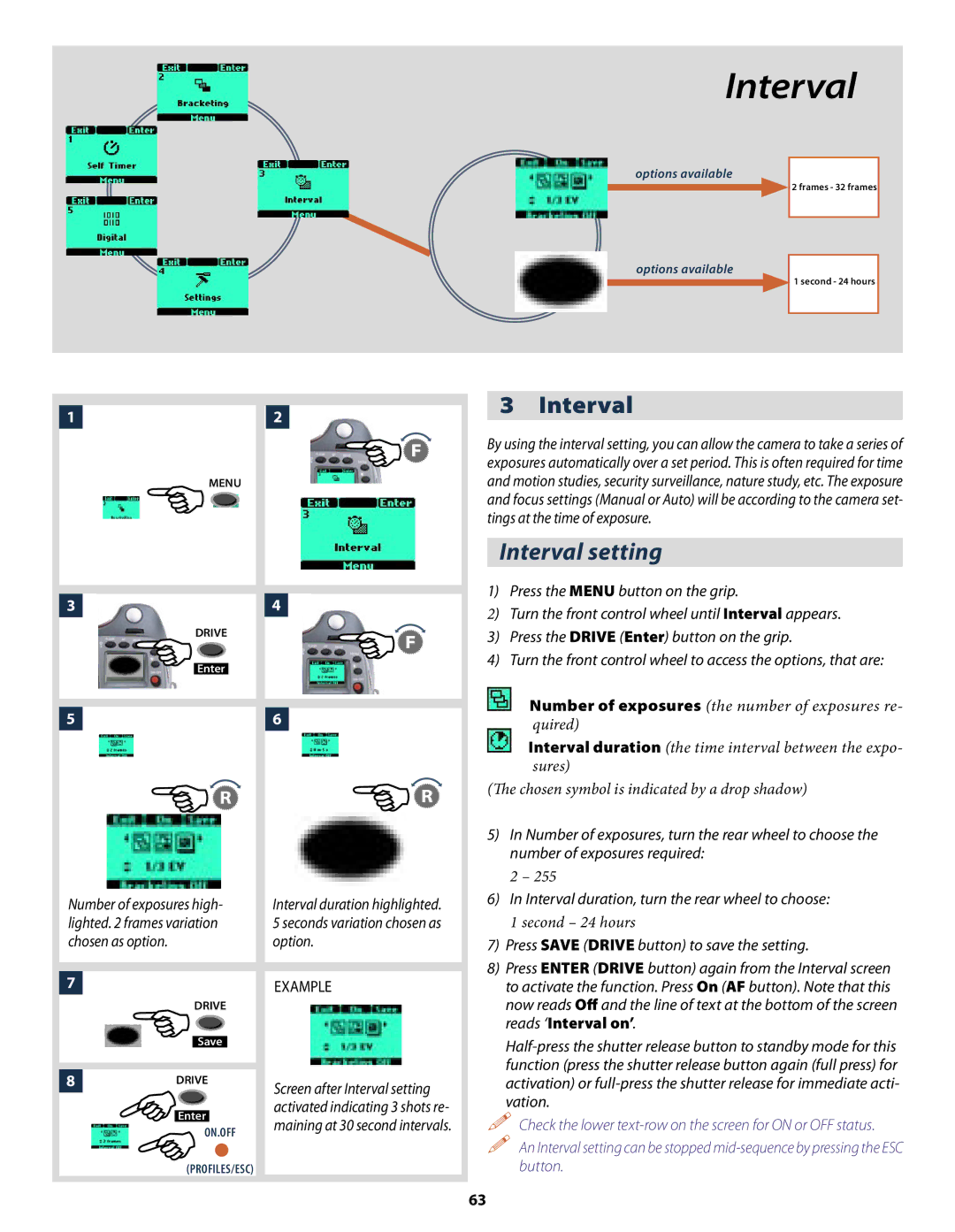 Hasselblad H2 user manual Interval setting 