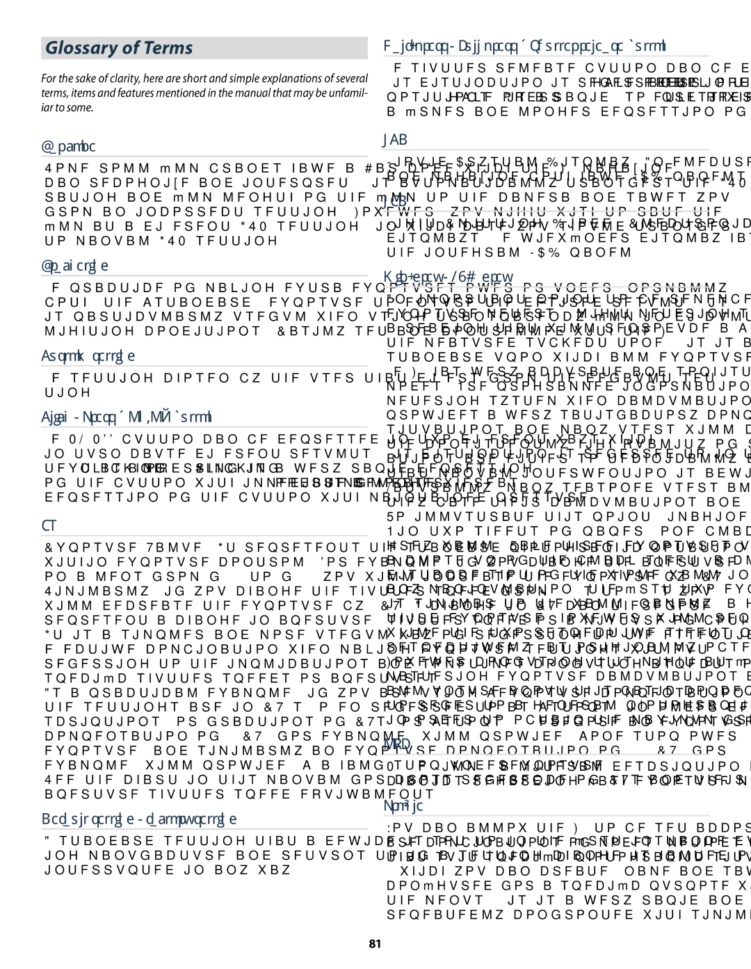 Hasselblad H2 user manual Glossary of Terms 