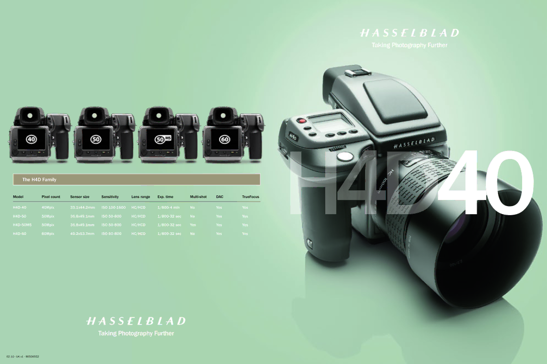 Hasselblad H4D-60, H4D-50MS, H4D-40 manual H4D40 