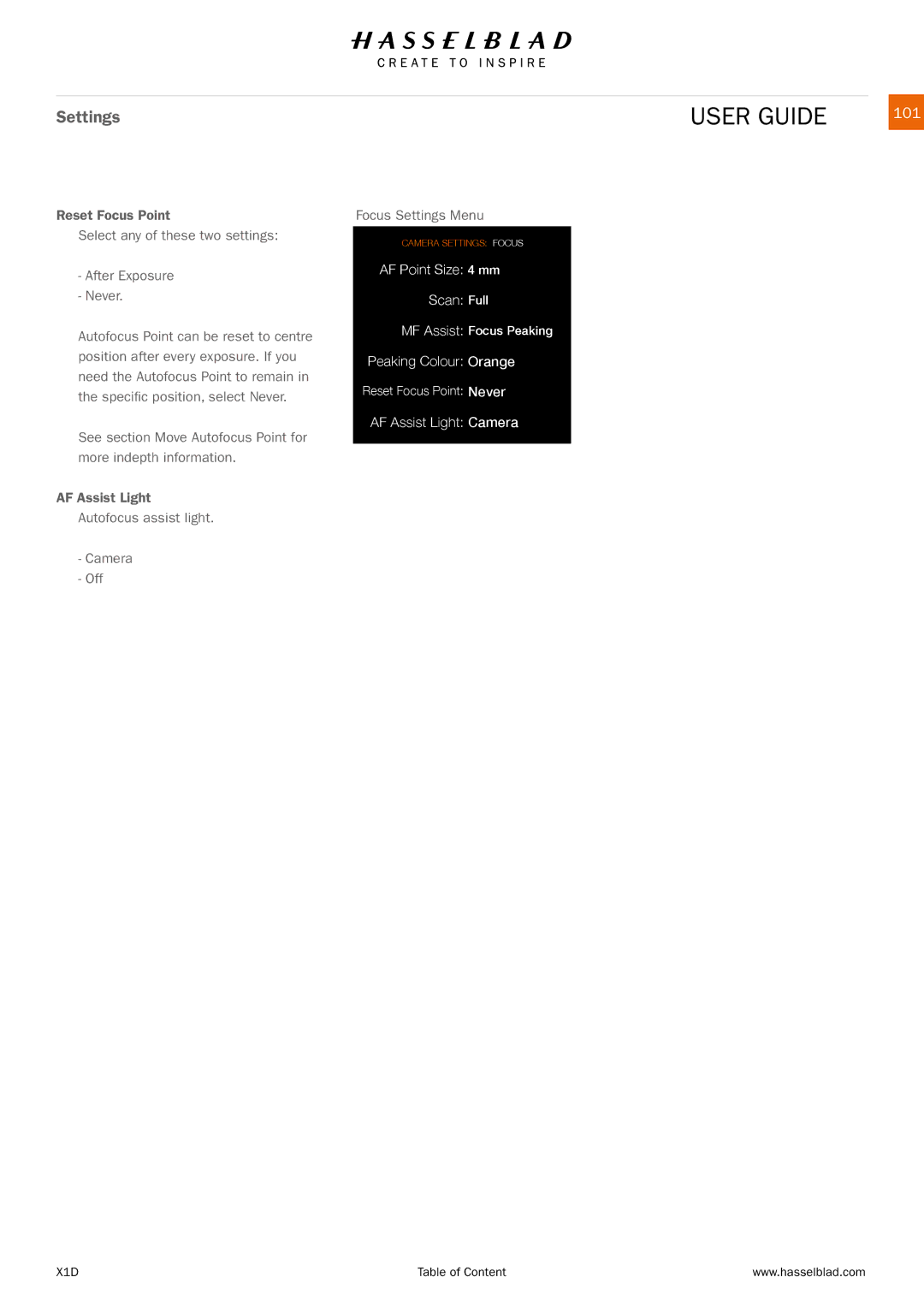 Hasselblad X1D manual 101 