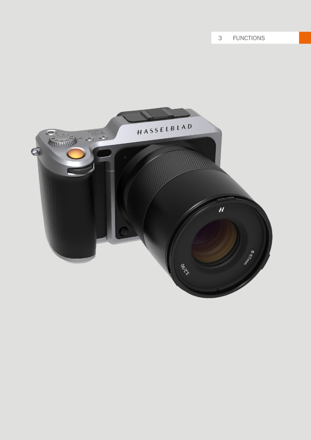 Hasselblad X1D manual Functions 