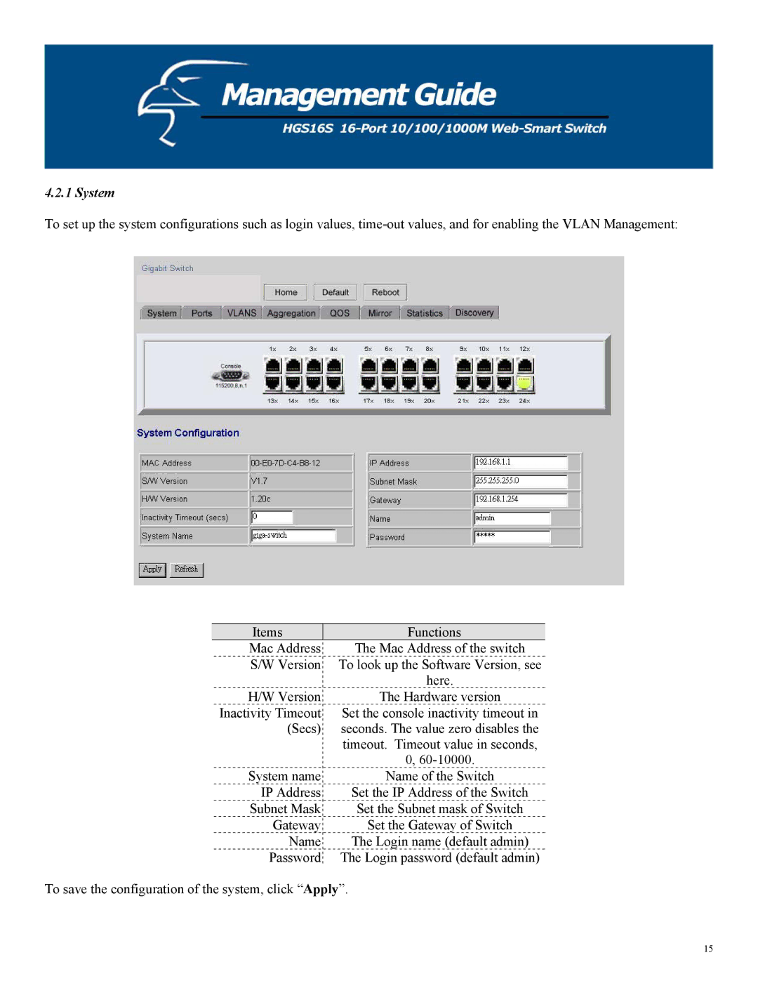 Hawking Technology 100M, 10M manual System 