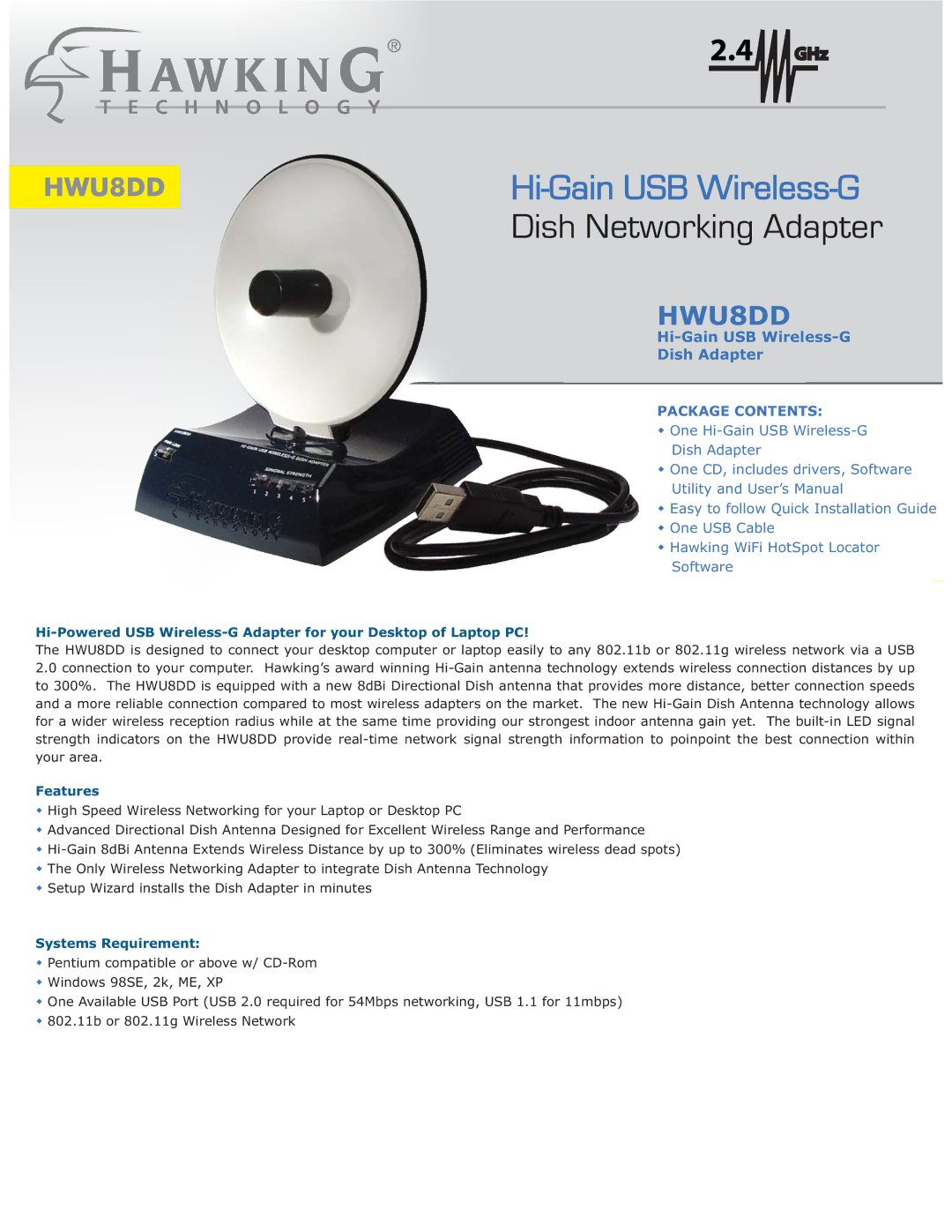 Hawking Technology 300N software manual Hi-Gain USB Wireless-G 