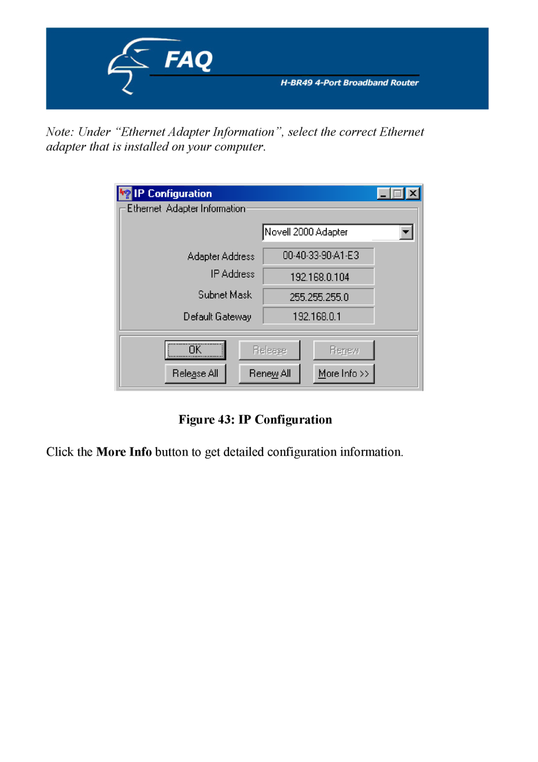 Hawking Technology H-BR49 manual IP Configuration 