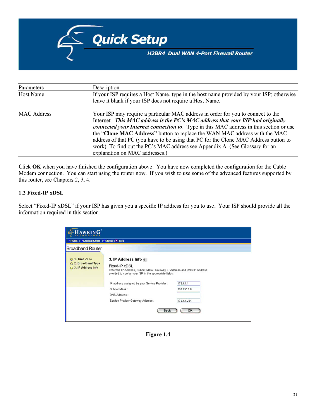 Hawking Technology H2BR4 manual Explanation on MAC addresses 