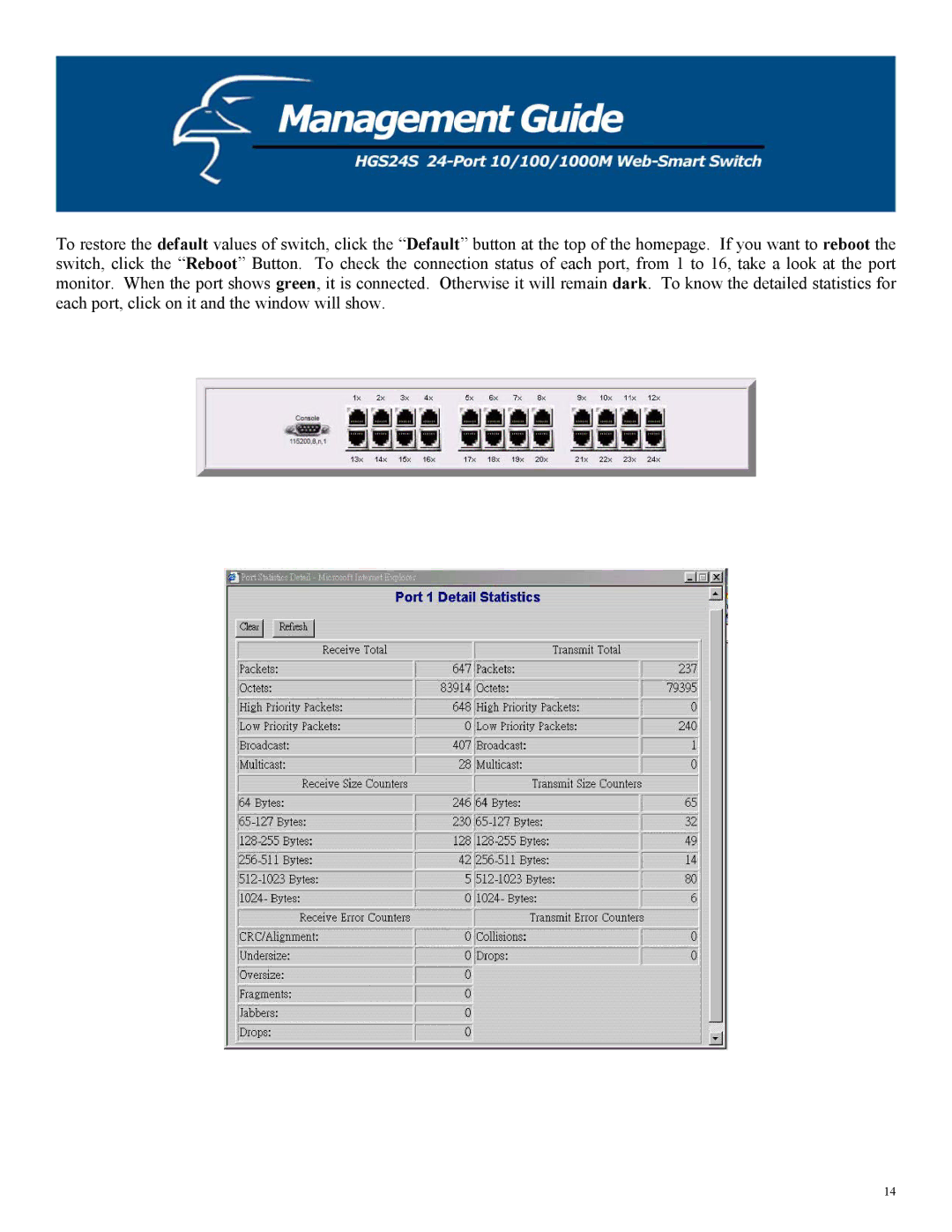 Hawking Technology HGS24S manual 