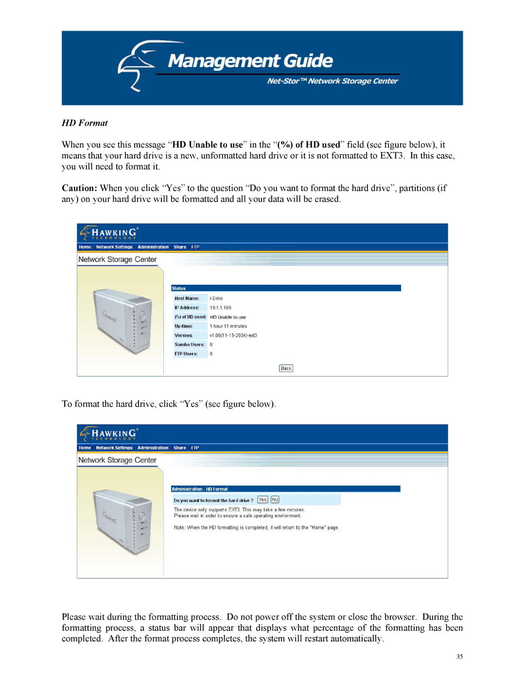 Hawking Technology HNAS1 manual HD Format 