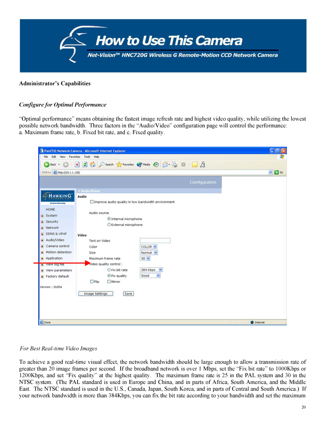 Hawking Technology HNC720G manual Administrator’s Capabilities, Configure for Optimal Performance 