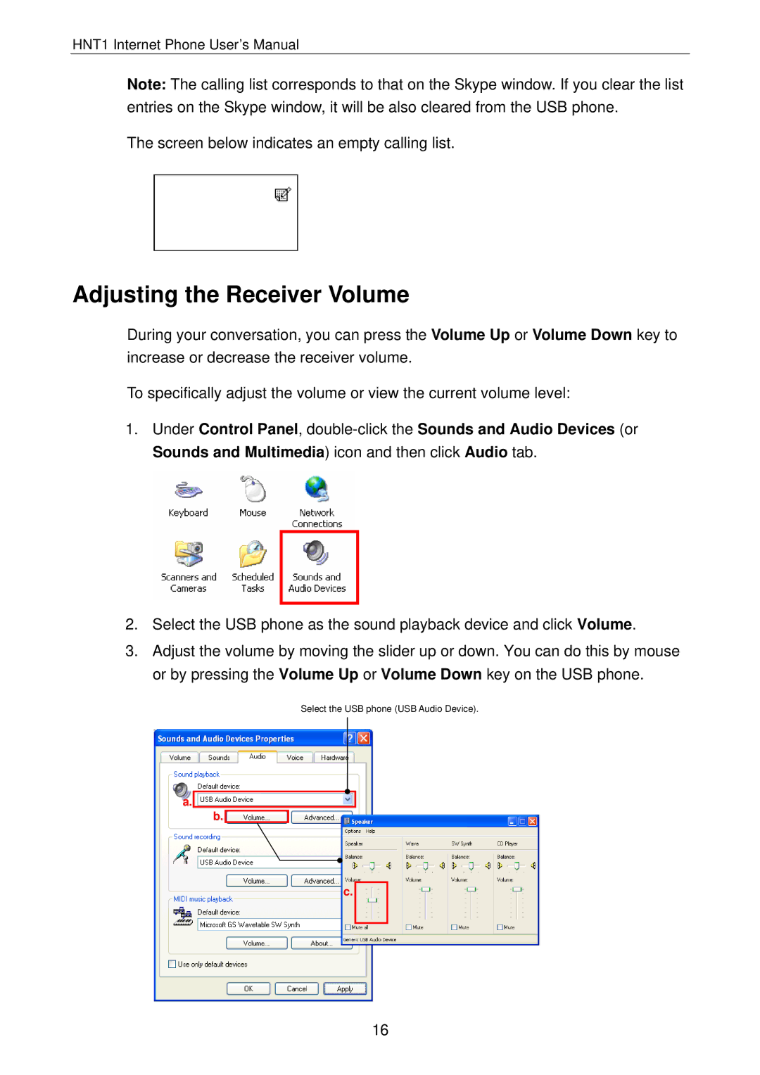 Hawking Technology HNT1 manual Adjusting the Receiver Volume 