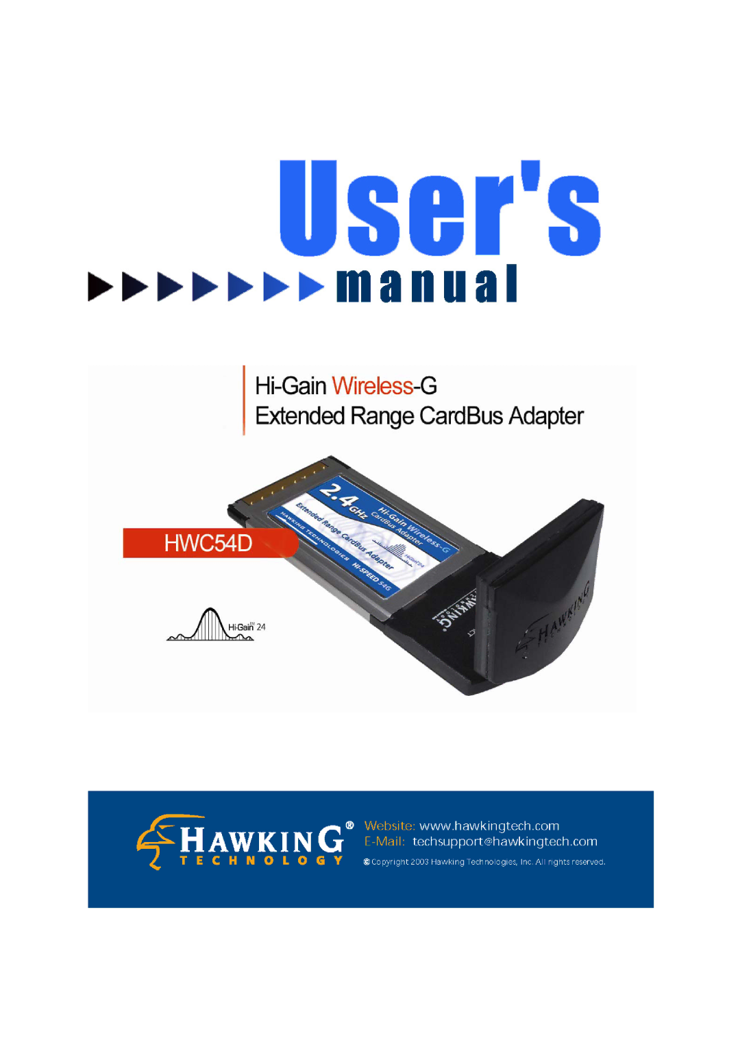 Hawking Technology HWC54D manual 