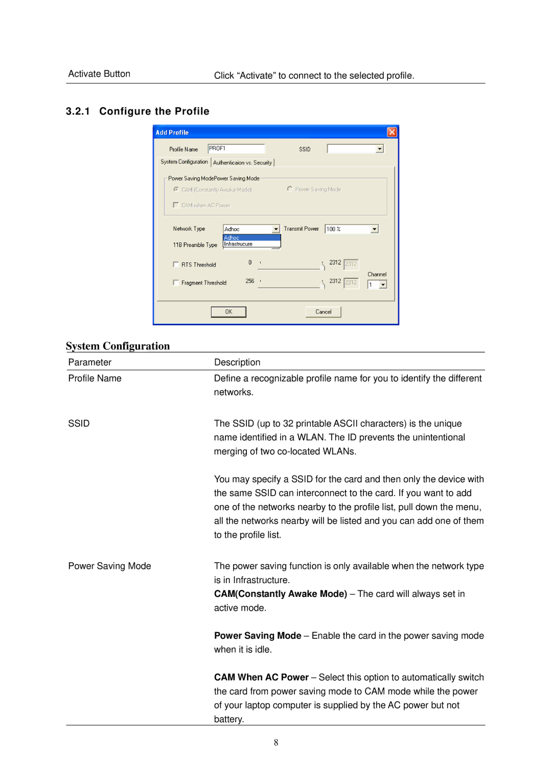 Hawking Technology HWC54D manual System Configuration 