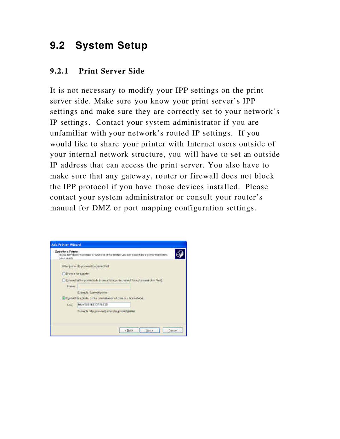 Hawking Technology HWPS1UG manual System Setup, Print Server Side 