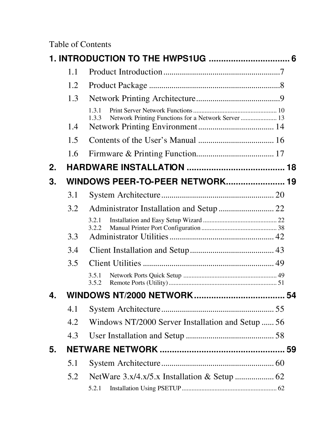 Hawking Technology HWPS1UG manual System Architecture Administrator Installation and Setup 