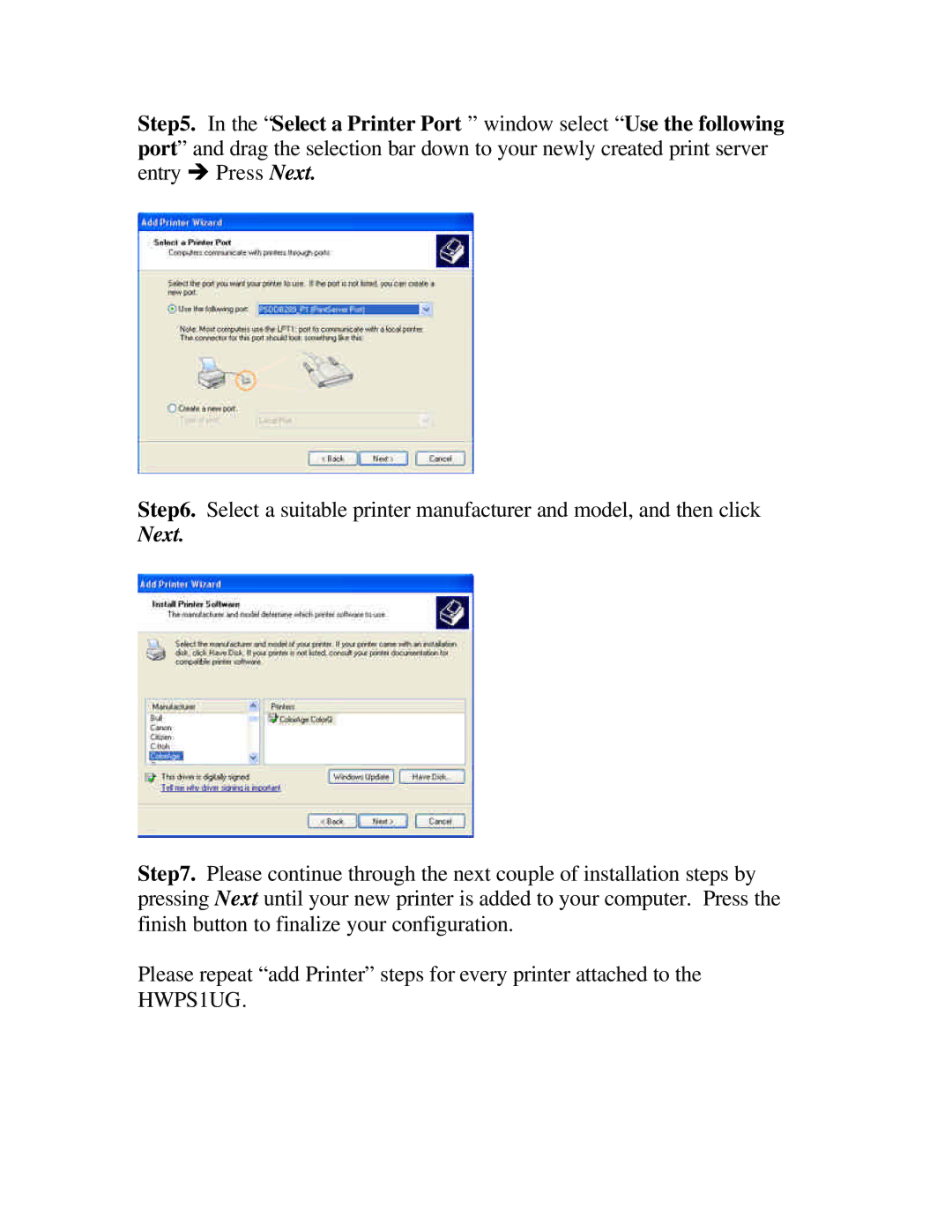 Hawking Technology HWPS1UG manual Next 