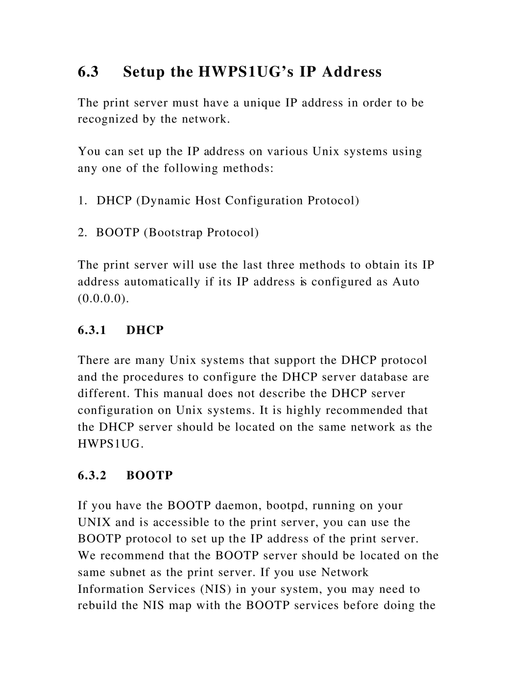 Hawking Technology manual Setup the HWPS1UG’s IP Address, Dhcp 