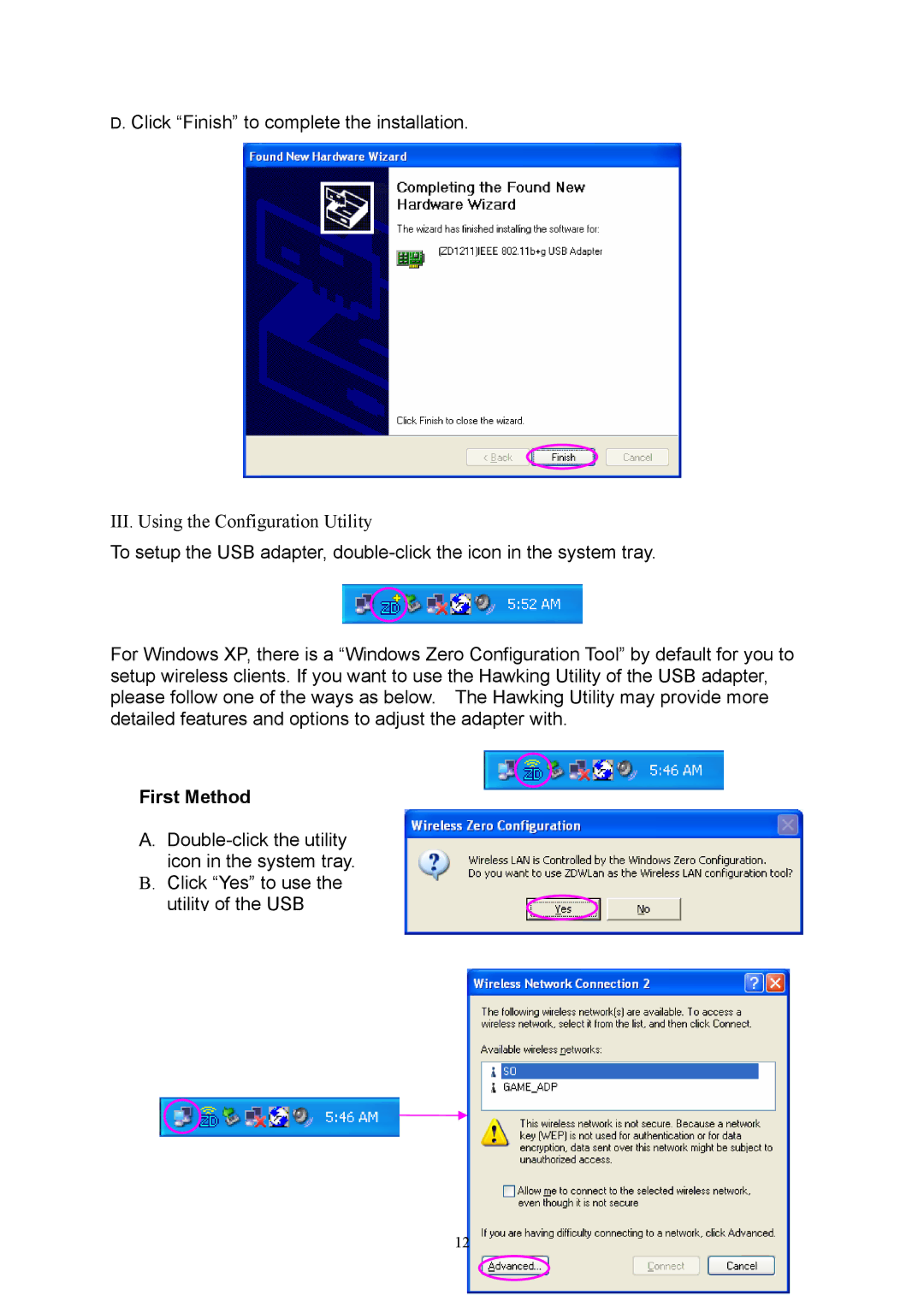 Hawking Technology HWU54D manual First Method 