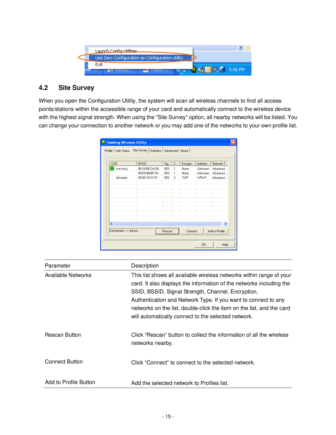 Hawking Technology HWUG1 manual Site Survey 