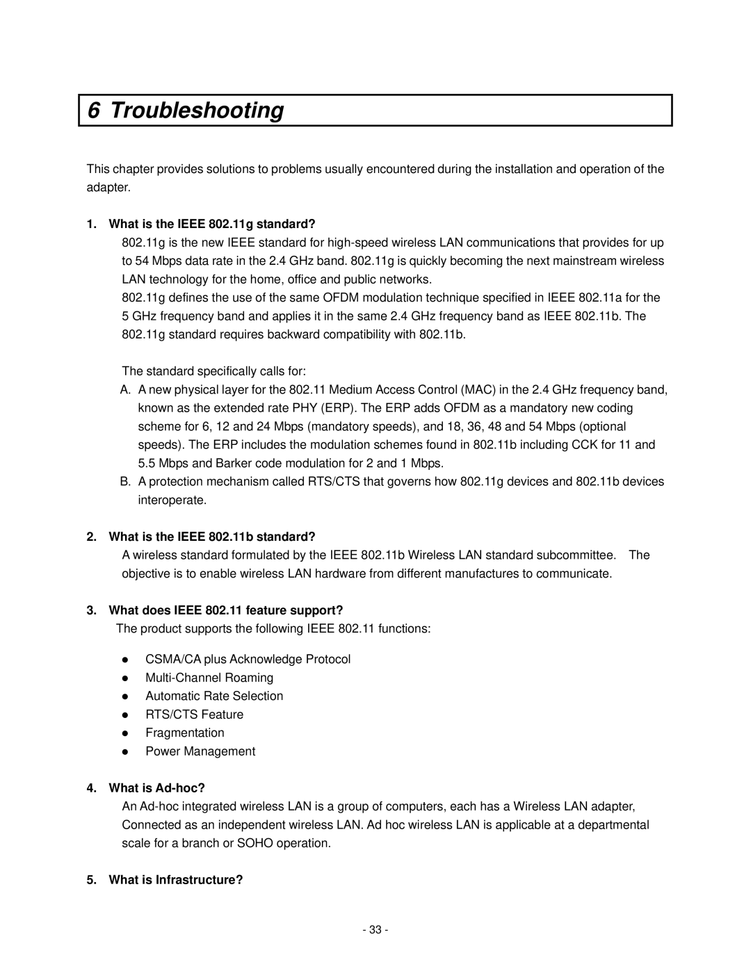 Hawking Technology HWUG1 manual Troubleshooting 