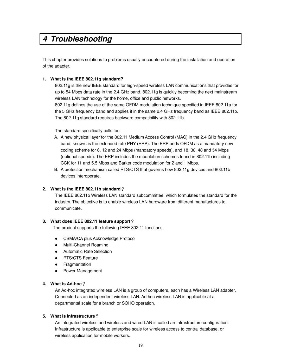 Hawking Technology HWUG1A manual Troubleshooting 