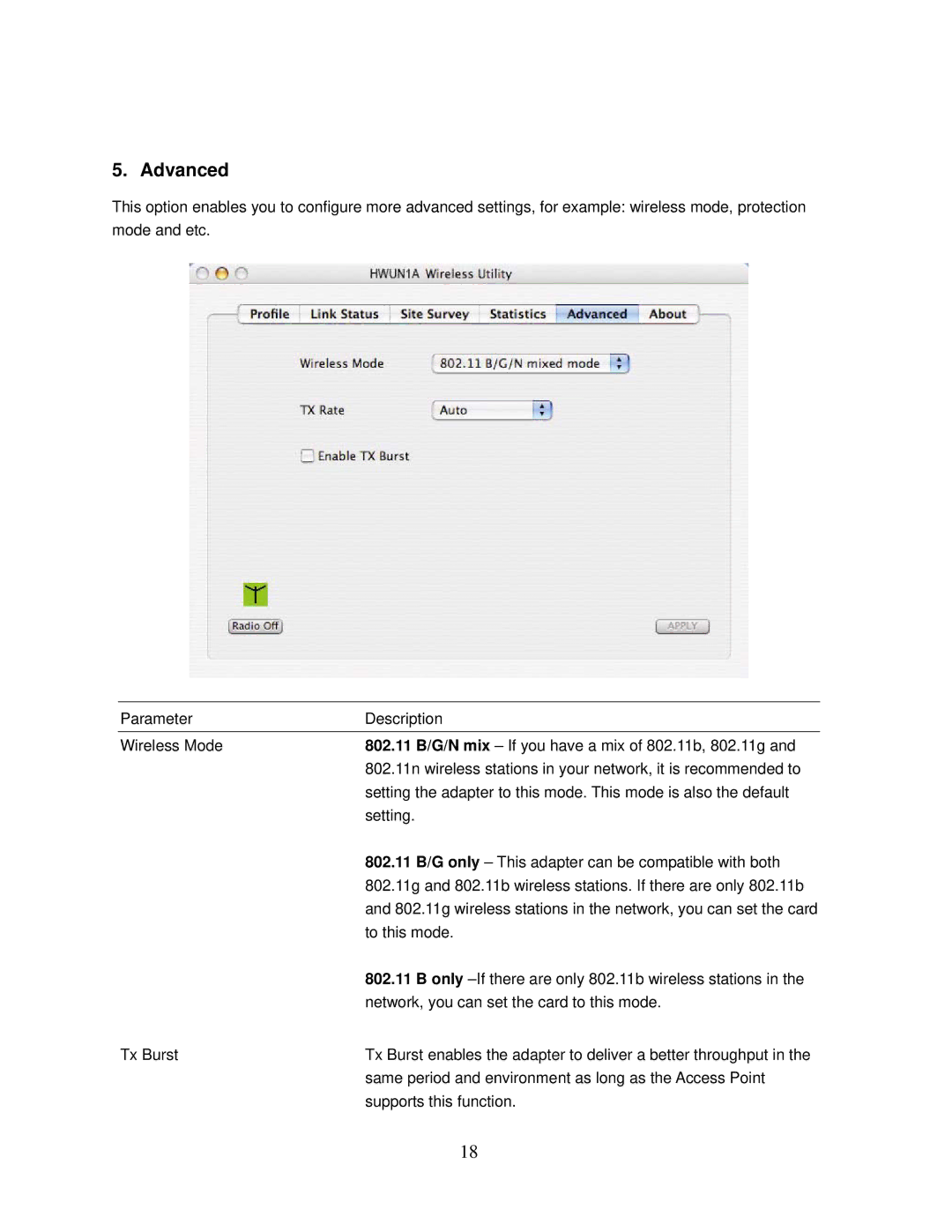 Hawking Technology HWUN1A manual Advanced 