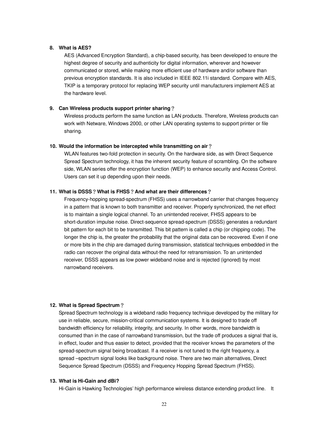 Hawking Technology HWUN1A manual What is AES? 