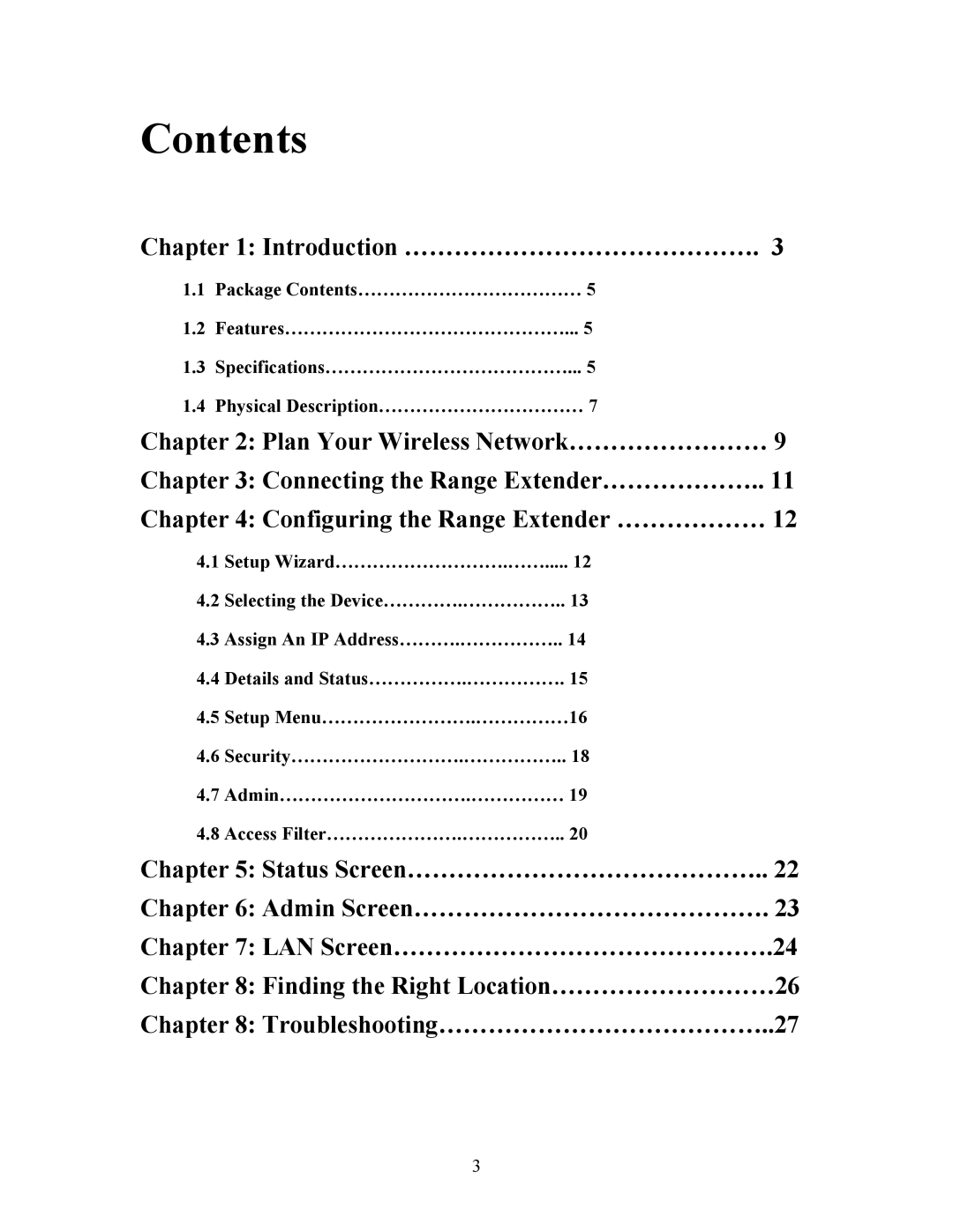 Hawking Technology HWUR54G manual Contents 