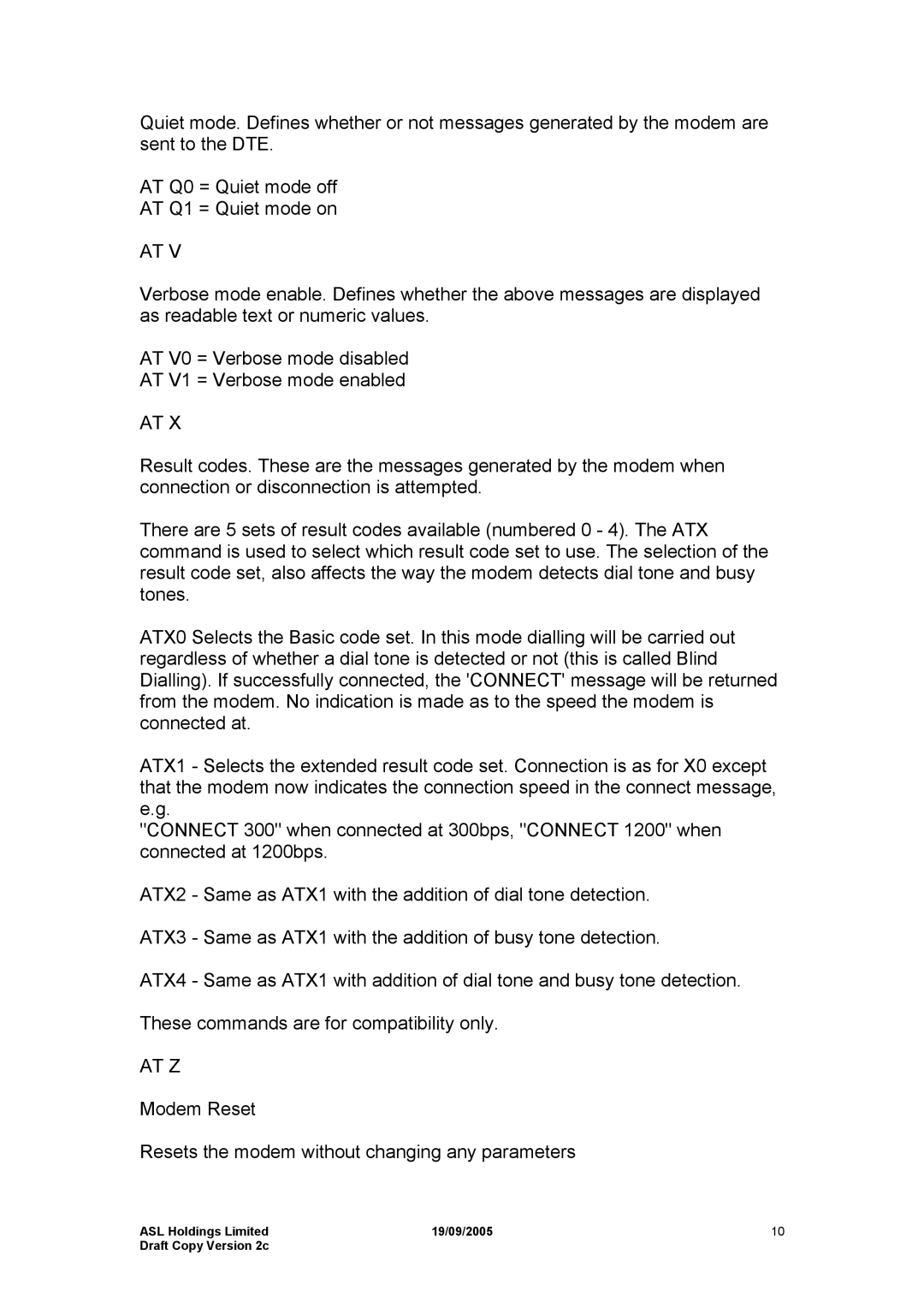 Hayes Microcomputer Products ASLH306 manual At Z 