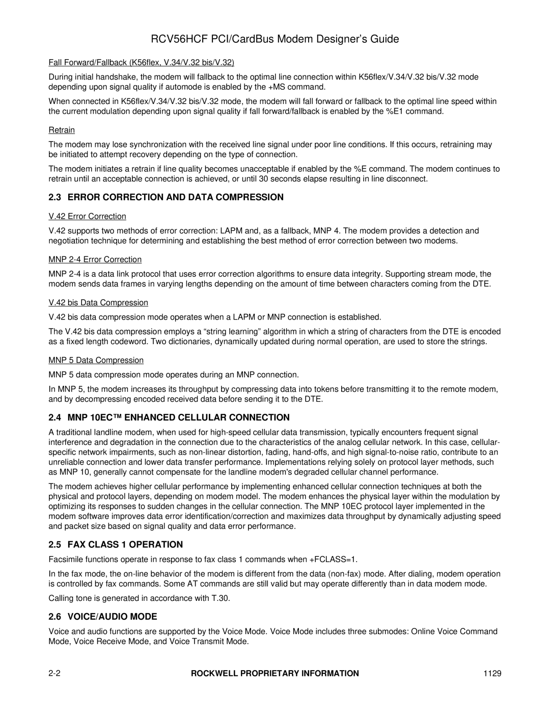 Hayes Microcomputer Products RCV56HCF manual Error Correction and Data Compression, MNP 10EC Enhanced Cellular Connection 