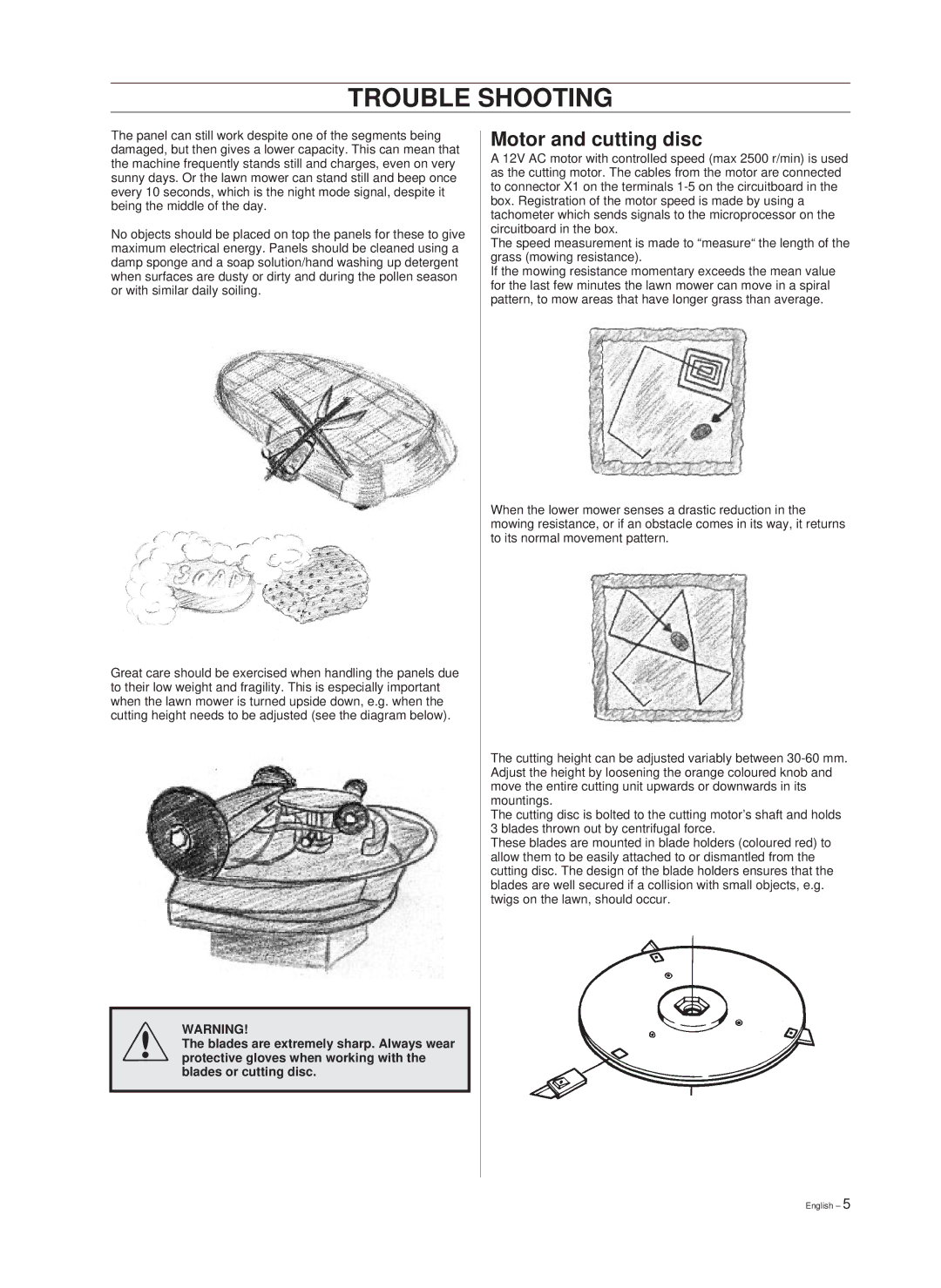 Hayter Mowers 101 88 90-26 manual Motor and cutting disc 