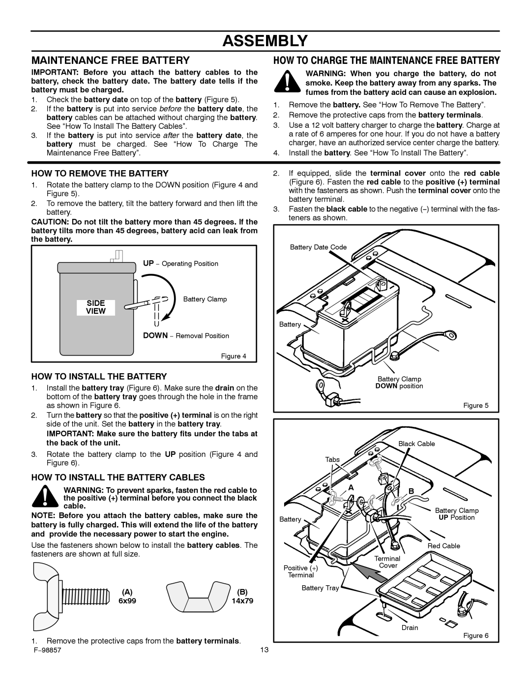 Hayter Mowers 30-Dec manual HOW to Charge the Maintenance Free Battery 