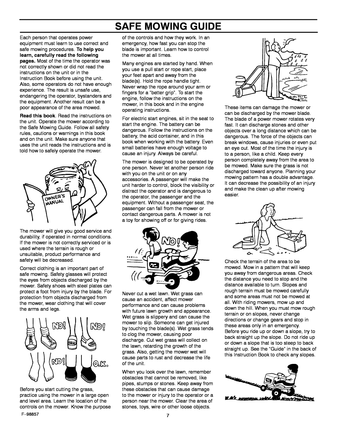 Hayter Mowers 30-Dec manual Safe Mowing Guide 