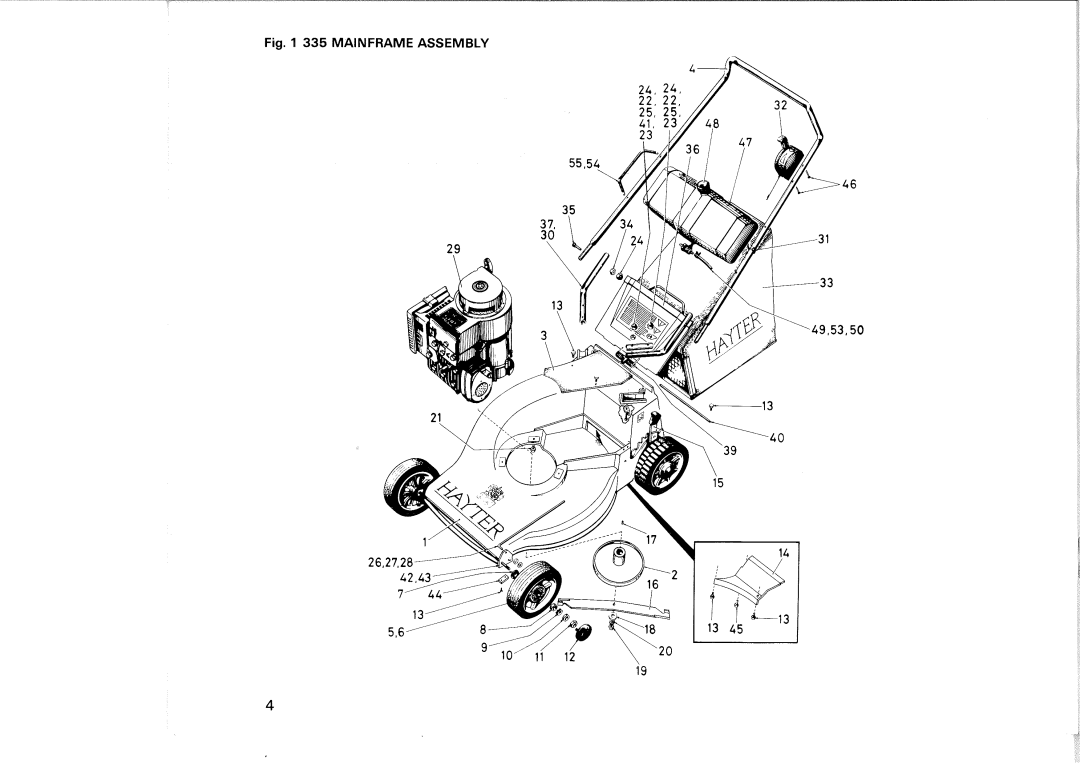 Hayter Mowers 335 001001, 336 001001 manual 